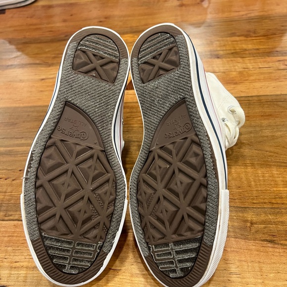 Converse All Star White Canvas High-Tops - Picture 8 of 8